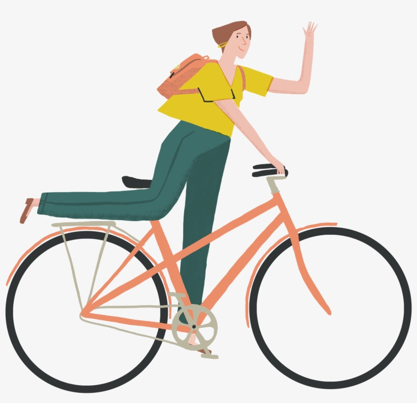I Developed Four Key Characters Along With Items From - Hybrid Bicycle, transparent png download