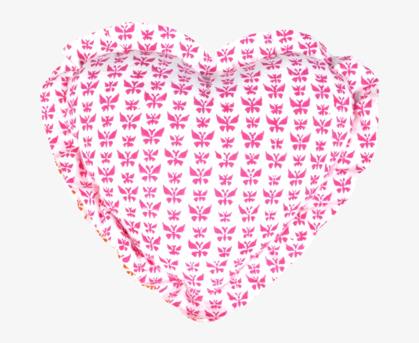 Heart Shaped Butterfly Cushion - Heart, transparent png download