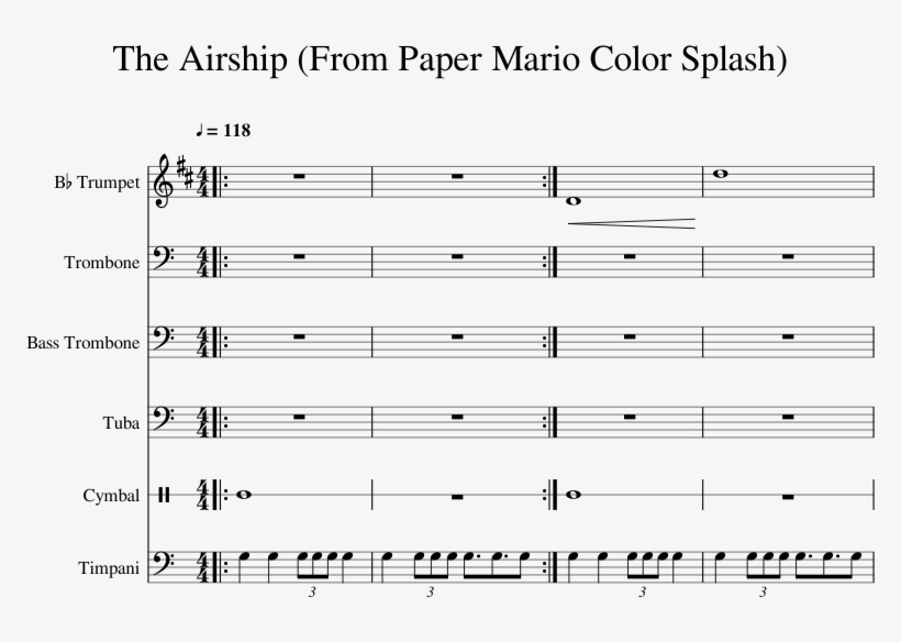 The Airship - You Raise Me Up Score Brass Quintet, transparent png download