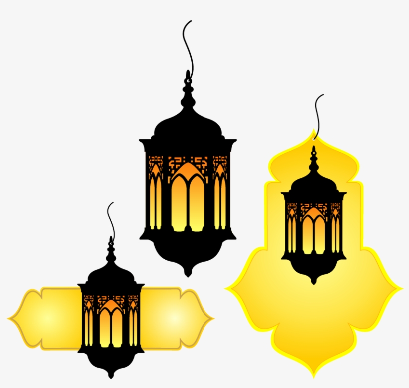 Quran Vintage Muslim Lamp Vector Islam Hand Painted Transparent