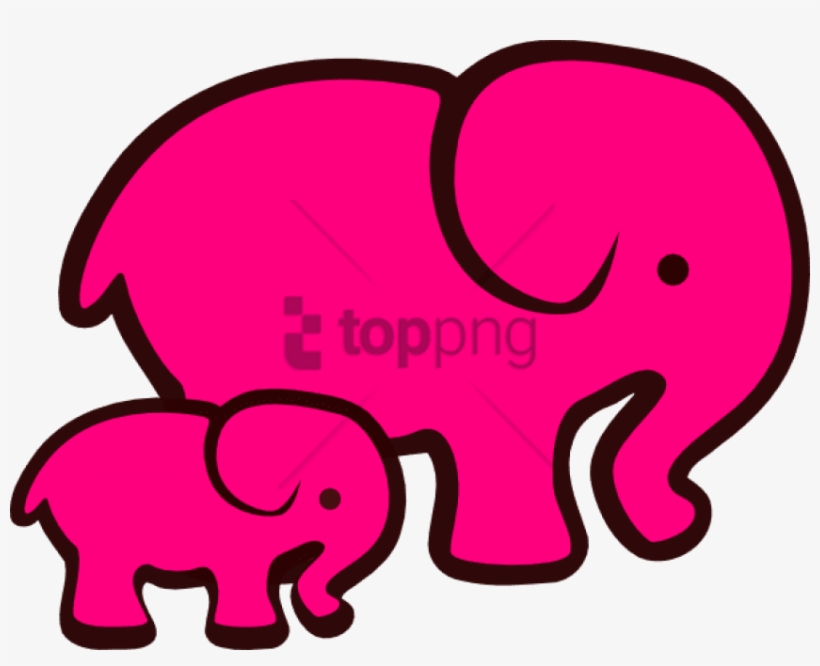 Free Png Download Elephants Mom And Baby Png Images - Elephant Clip Art, transparent png download