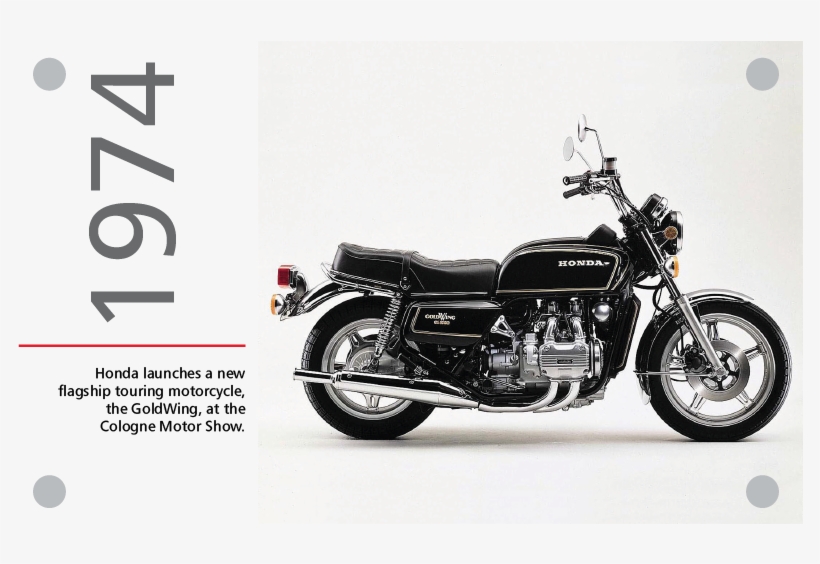 1974 Flagship Goldwing Motorcycle Cologne Motor Show - Honda Goldwing Gl 1000 K3, transparent png download