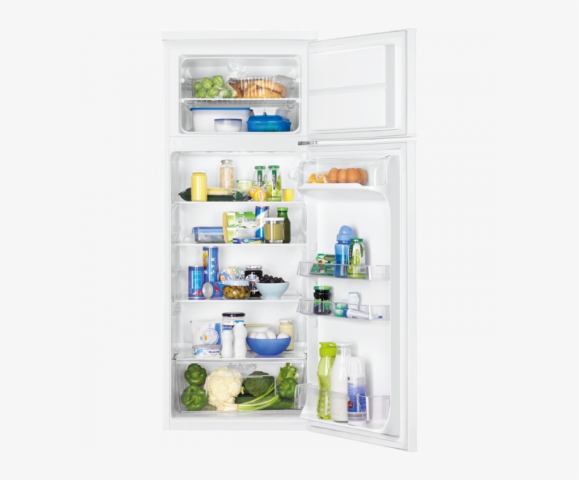 Zanussi Zrt27102wv 159cm Tall Fridge Freezer With Top - Frigorifico Integrable Dos Puertas, transparent png download