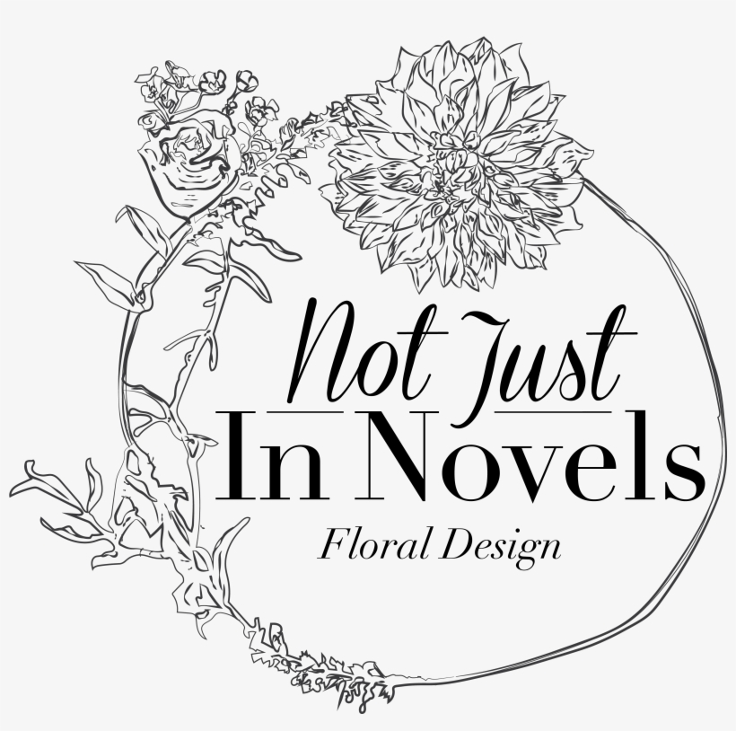 Not Just In Novels Floral Design - Line Art, transparent png download
