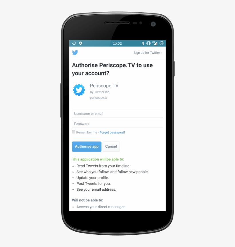Periscope Twitter Sign In-fs8 - Rover Drop In Visits App, transparent png download