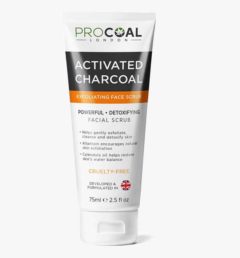 Activated Charcoal Exfoliating Face Scrub - Sunscreen, transparent png download
