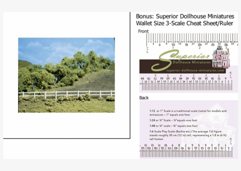 Authentic Cheap Dollhouse Miniature Hedge Row Scene - Dollhouse, transparent png download