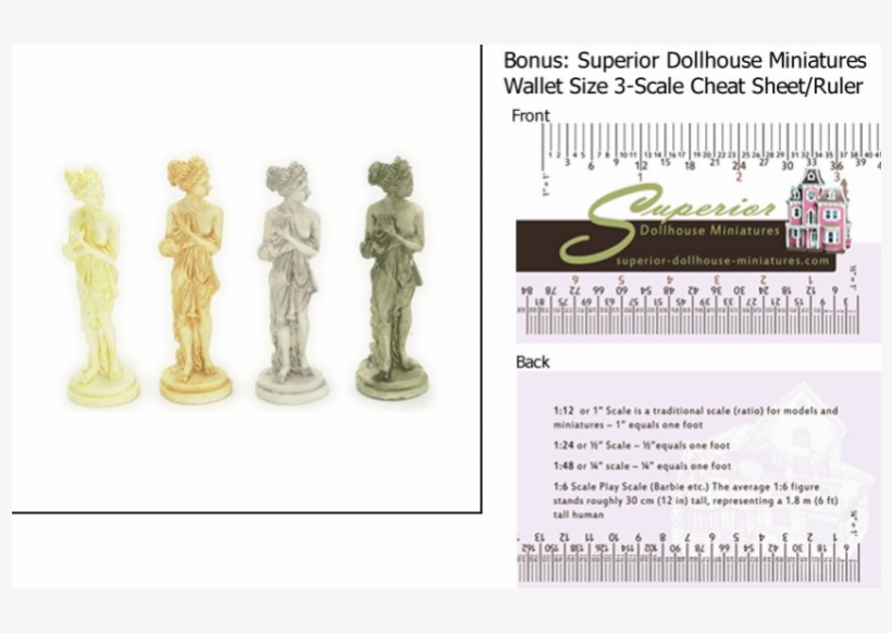 Latest Dollhouse Miniature Scale Shy Lady 2pcs Ivory - Dollhouse, transparent png download