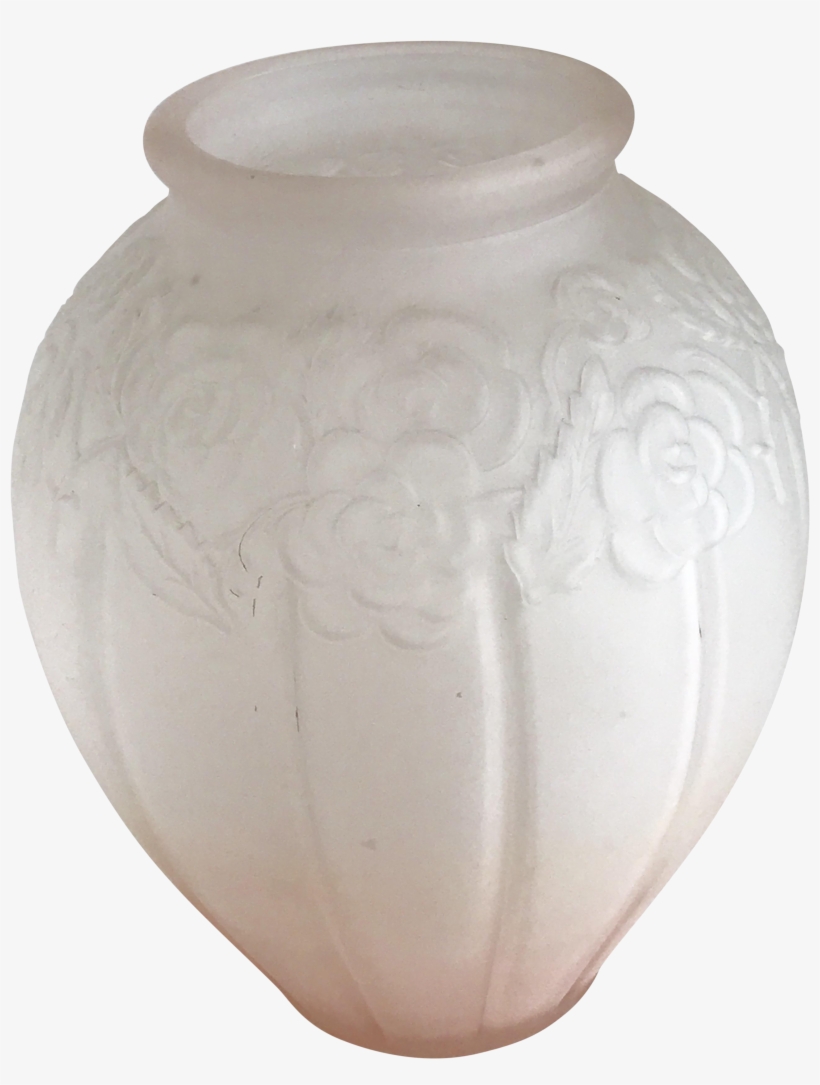 Vintage Large Pink Floral Vase - Vase, transparent png download