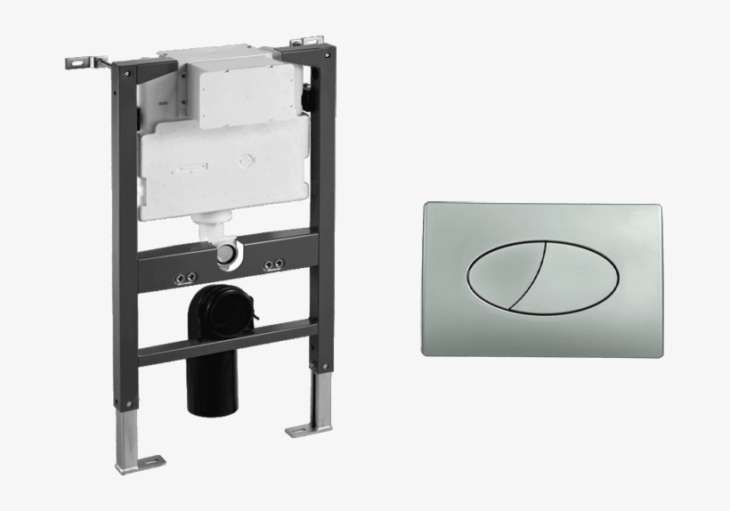 Ceramica Concealed Cistern & Frame 500 X 820mm With - Toilet, transparent png download