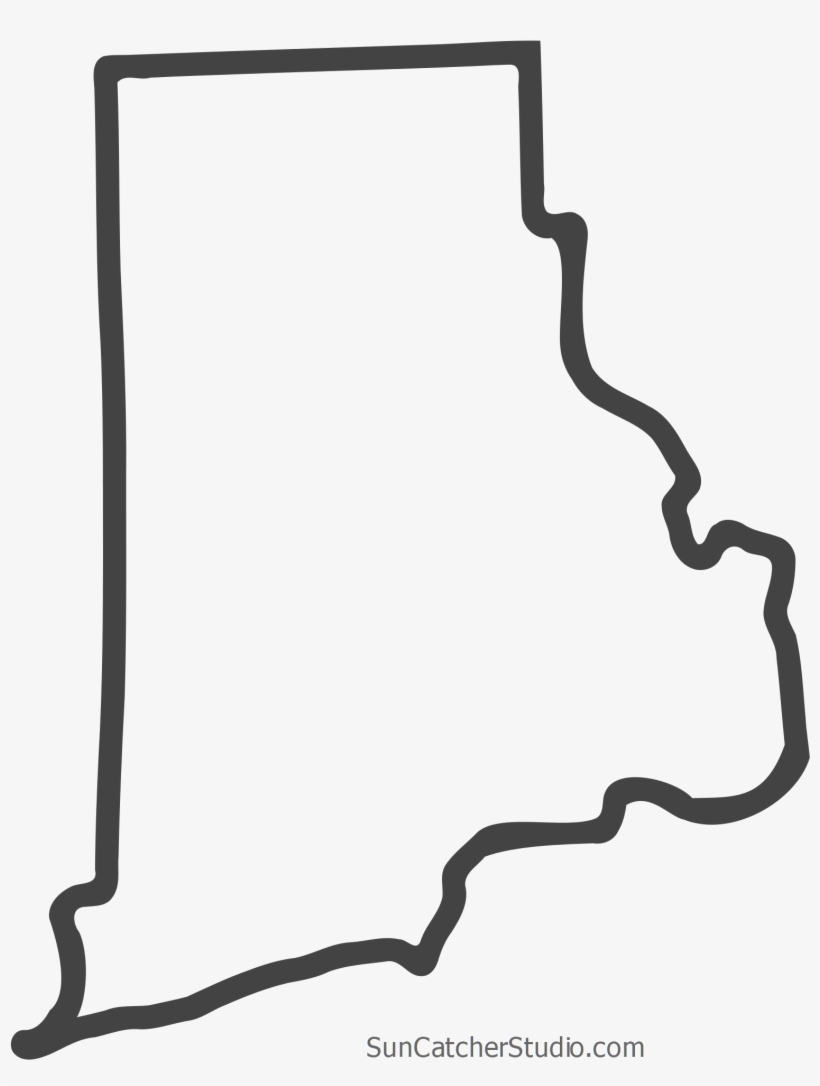 Free Rhode Island Outline With Home On Border, Cricut, transparent png download