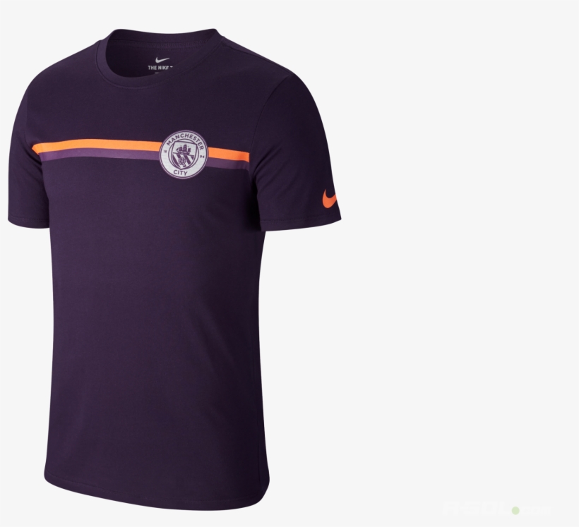 T Shirt Nike Manchester City Fc Tee Crest 924138 524 - Active Shirt, transparent png download