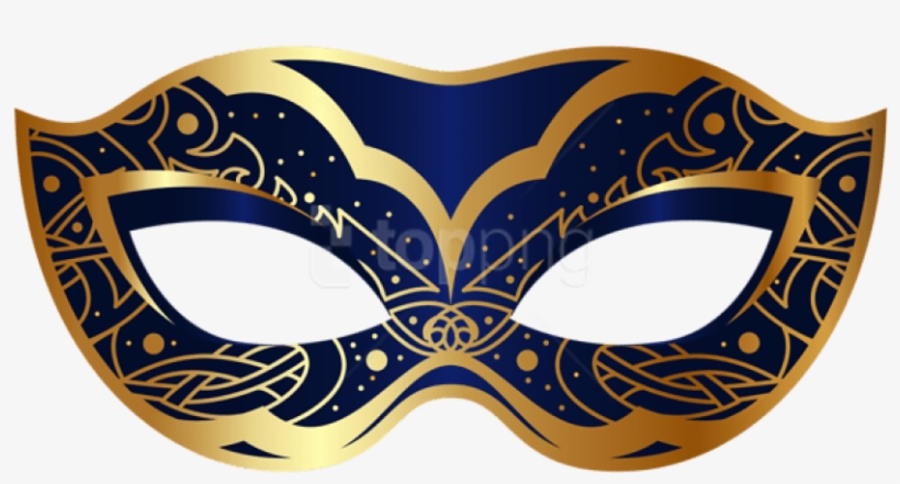 Free Png Download Dark Blue Carnival Mask Clipart Png - Carnival Mask Png, transparent png download