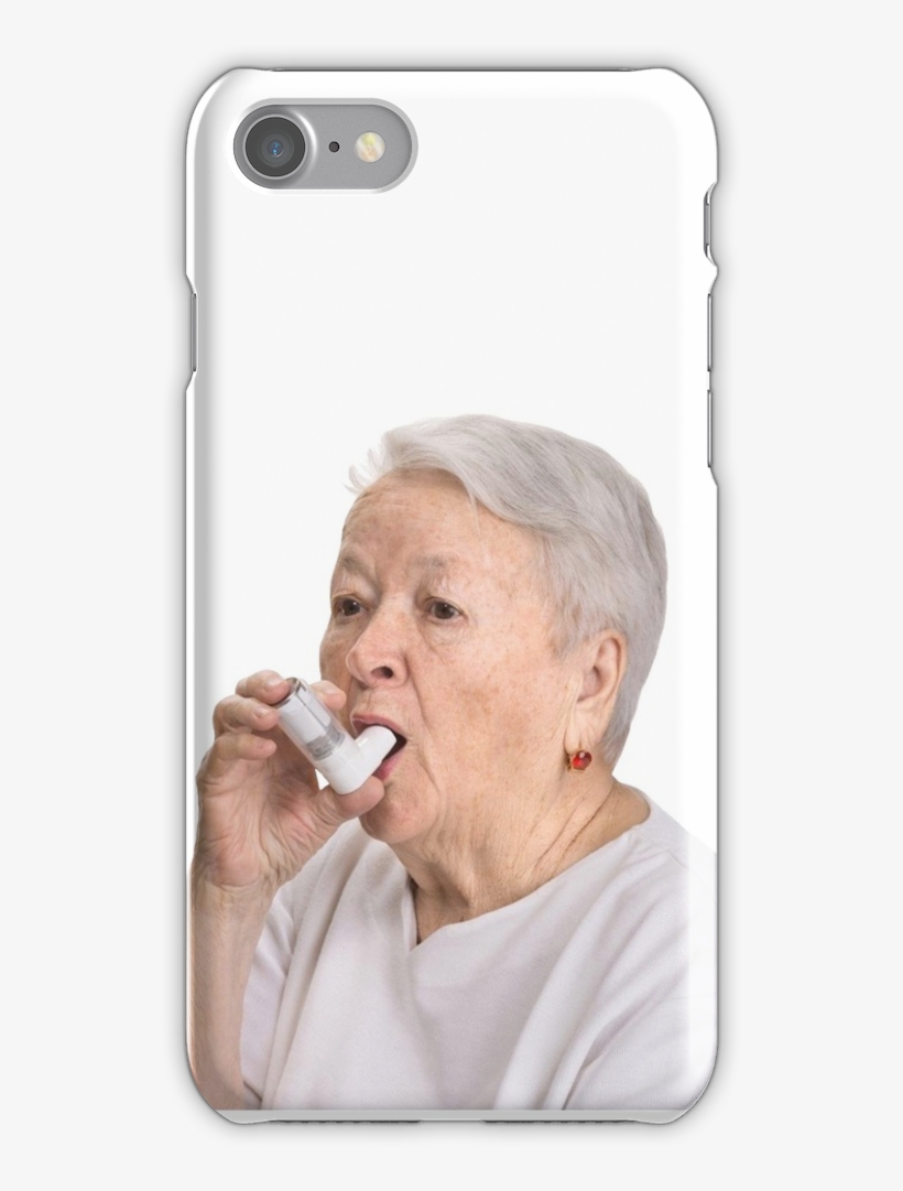 Iphone Case By Sophiapetrillo Products Snap - Old Woman With Inhaler, transparent png download