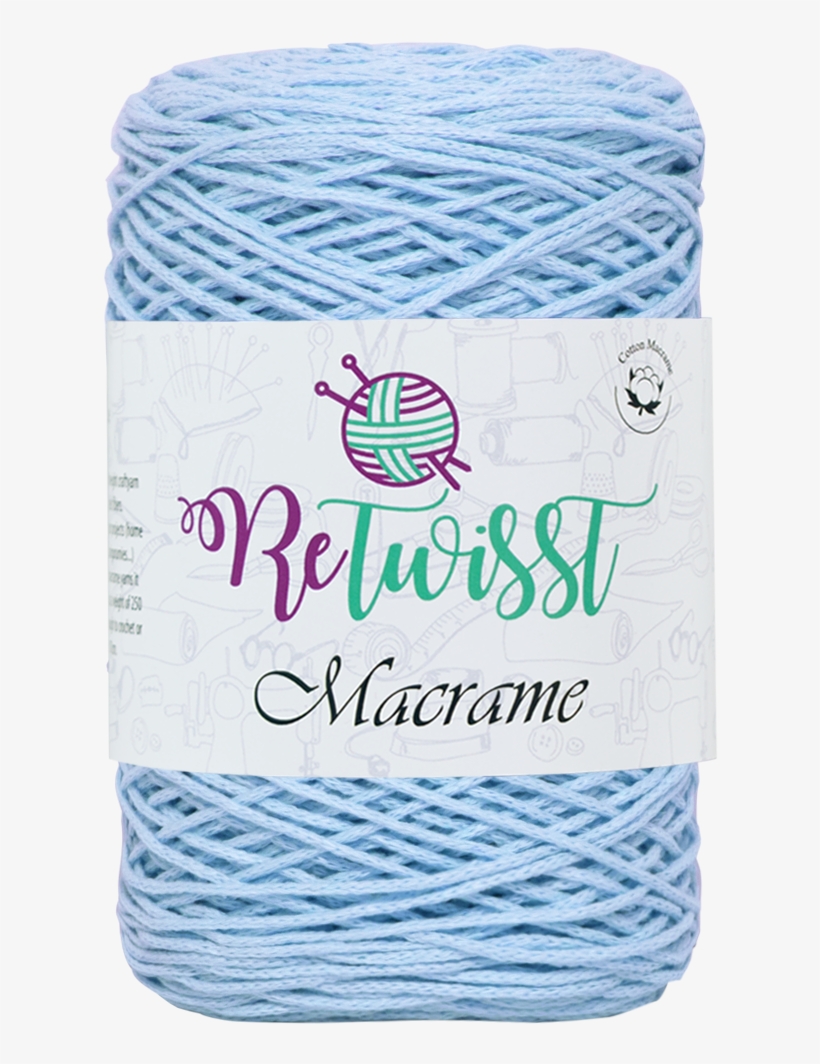 Baby Blue Macrame - Yarn, transparent png download