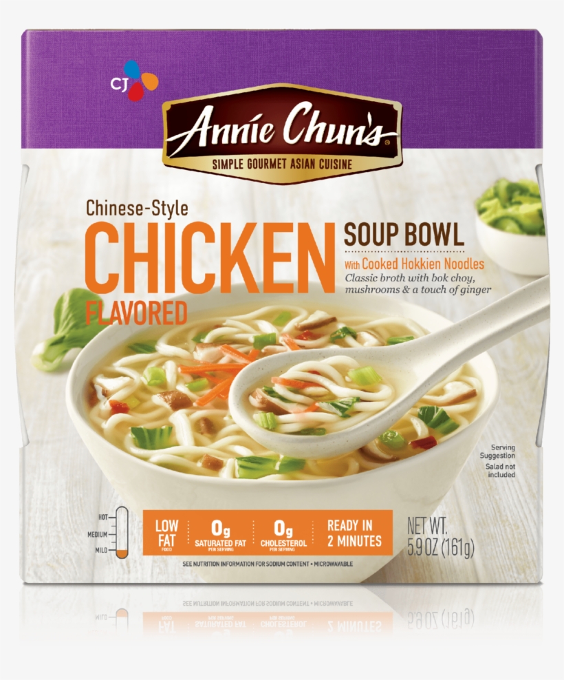 Chinese-style Chicken Flavored Soup Bowl - Annie Chun's Soup Bowl, transparent png download