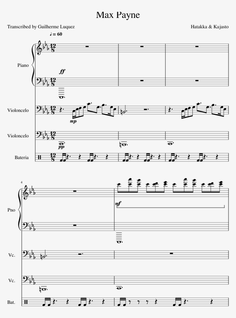 Full Band Piano Tutorial - Sheet Music, transparent png download