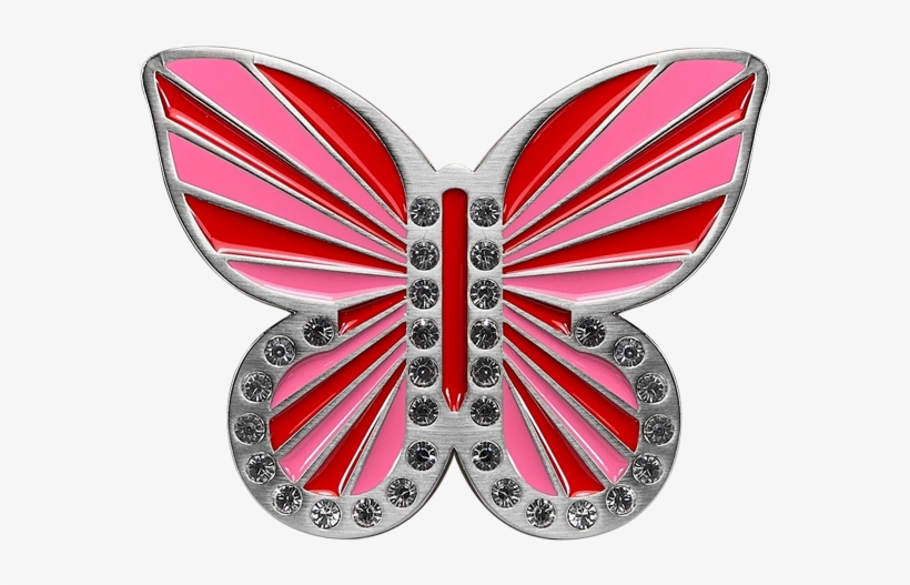 Red And Pink Butterfly Buckle - Swallowtail Butterfly, transparent png download