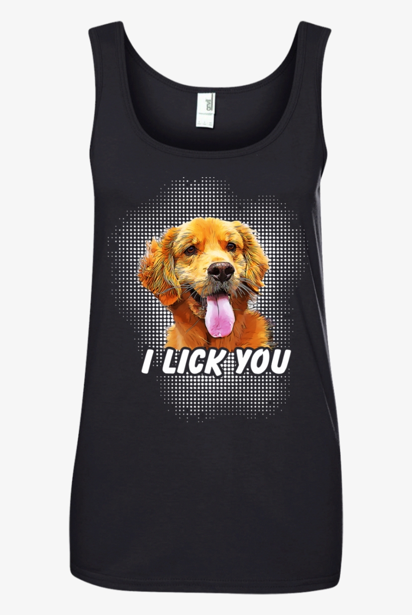 Golden Retriever Pup Art, "i Lick You" - Shirt, transparent png download