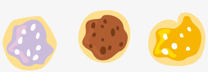 Chocolate Chip Purple Cookies - Purple Cookies Clip Art, transparent png download