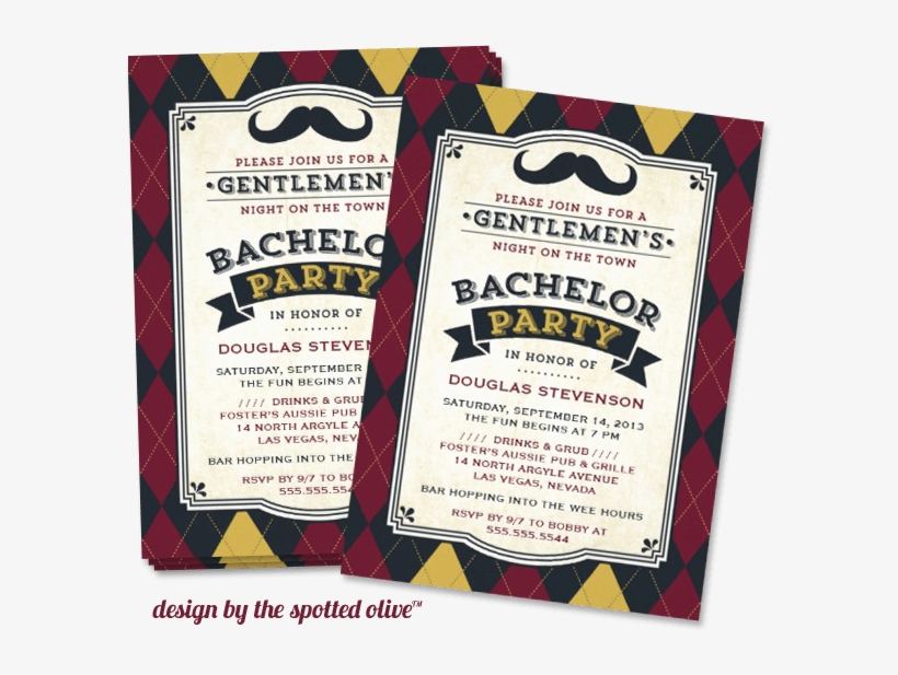 Mustache Invitation Design - Invitation Design Party, transparent png download
