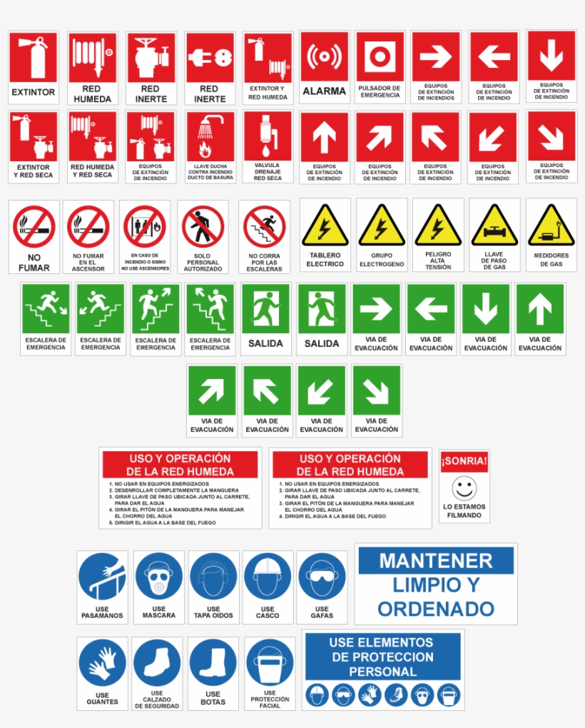 Señalización Edificios - Fire Exit Signs, transparent png download