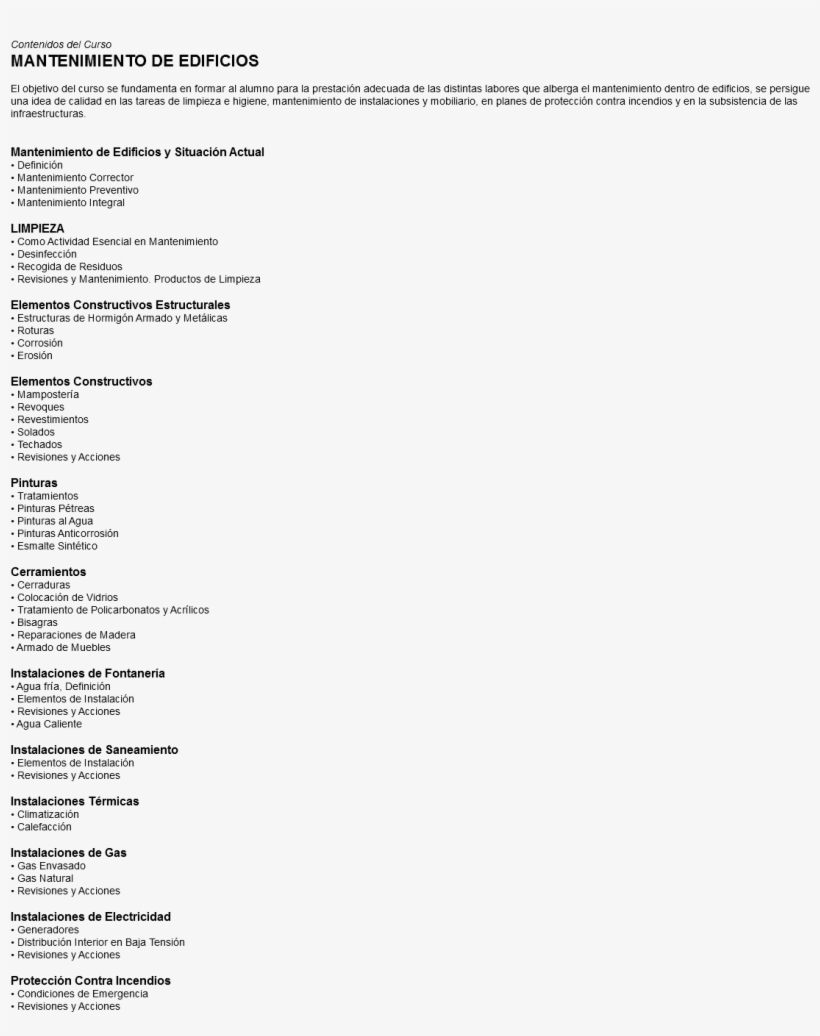 Contenidos Del Curso Mantenimiento De Edificios El - Chord Gitar Burung Kakak Tua, transparent png download