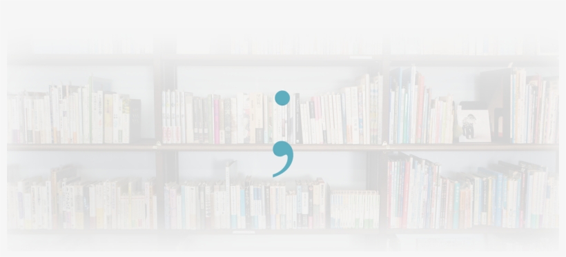 The Semicolon Is One Of The Most Misused And Misunderstood - Bookcase, transparent png download