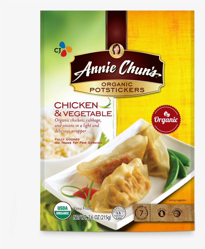 Annie Chun's Chicken & Vegetable Organic Potstickers - Annie Chun's Potstickers, transparent png download
