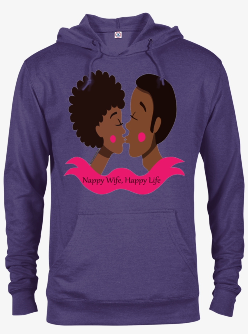 Nappy Wife Happy Life French Terry Hoodie - Sweatshirt, transparent png download