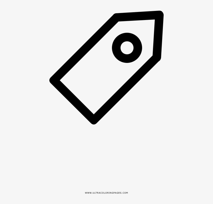 Price Tag Coloring Page - Circle, transparent png download