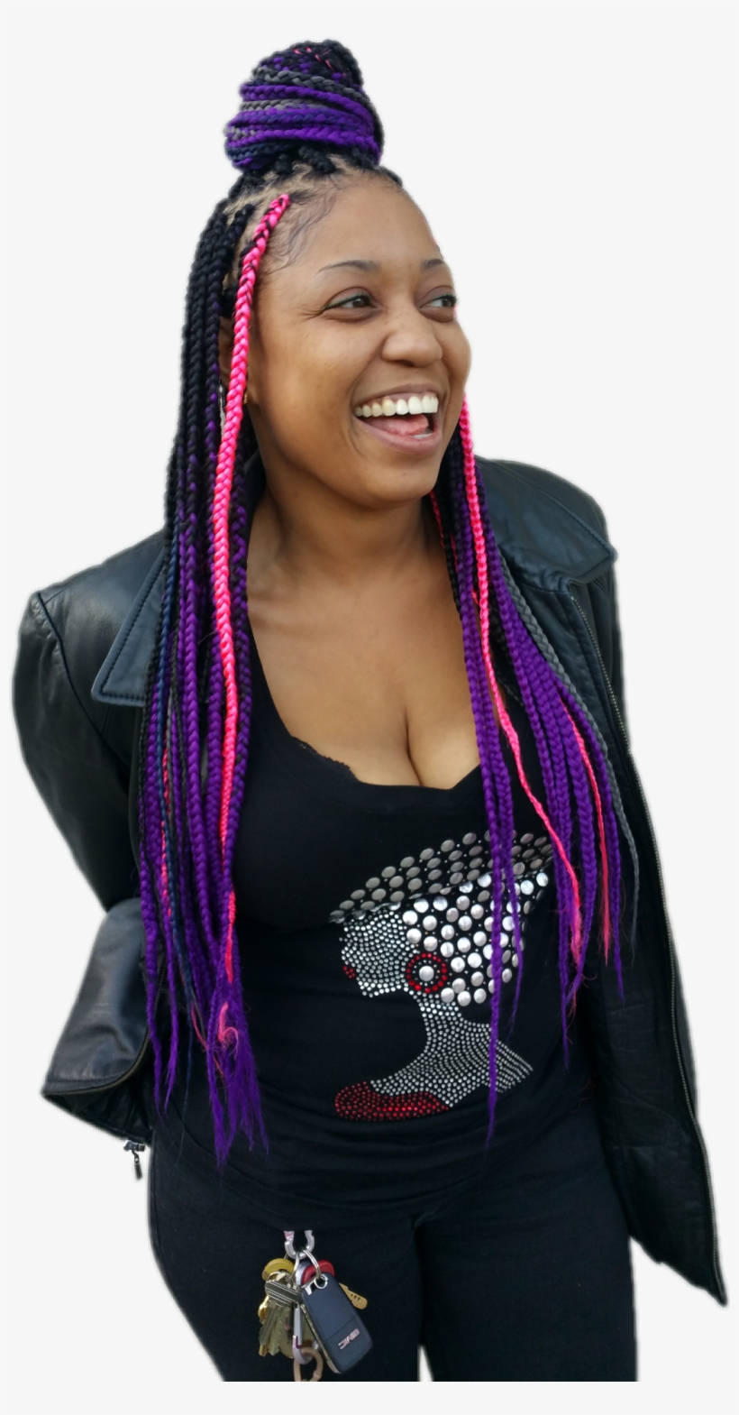 Braids Smile Laugh Report Abuse - Girl, transparent png download