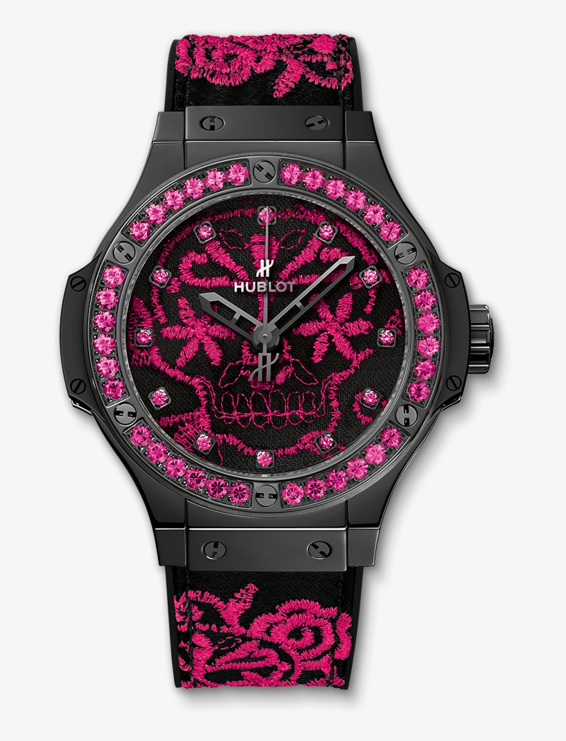 Big Bang Broderie Sugar Skull Fluo Hot Pink, transparent png download