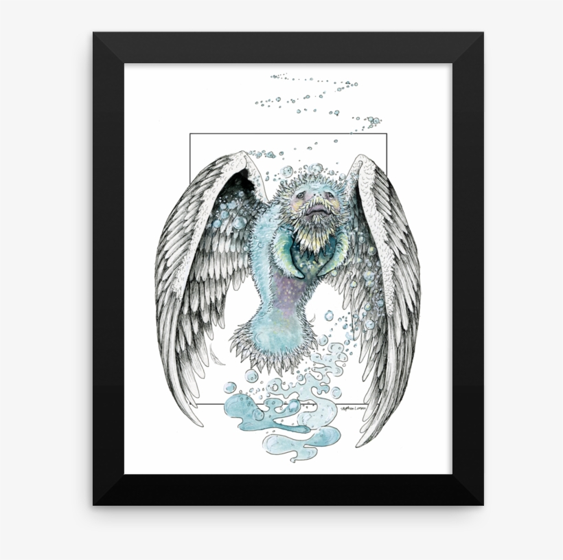 Water Bending, Flying, Manatee Angel Fine Art Print - Illustration, transparent png download