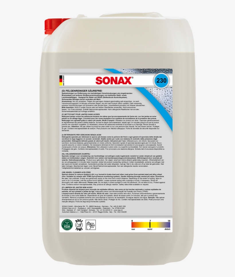 02307050 Sonax Felgenreiniger 25l - Sonax, transparent png download