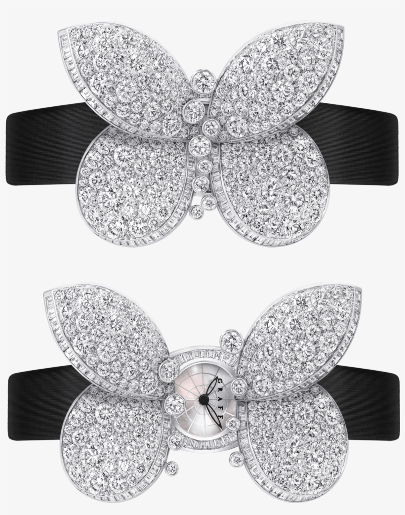 A Graff Ladies' Princess Butterfly Watch Set With Diamond - Butterfly, transparent png download