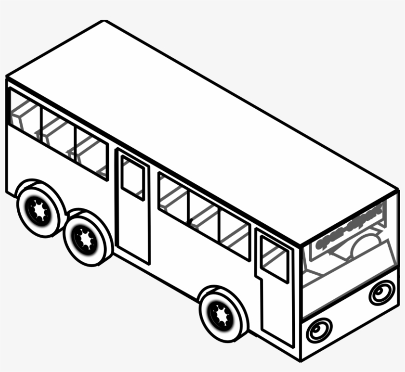 School Bus Black And White Bus Clipart Black And White - Clip Art Black And White Bus, transparent png download