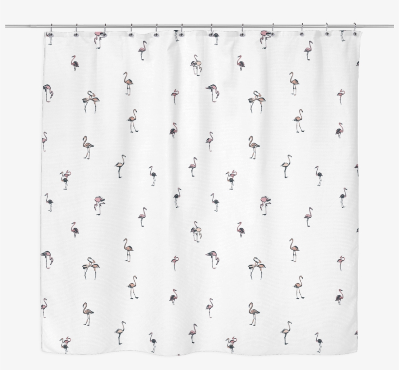 Flamingo Print Shower Curtain - Duck, transparent png download