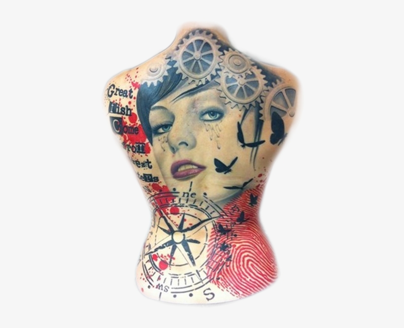 Pi3bcy0 - Milla Jovovich Tattoo, transparent png download