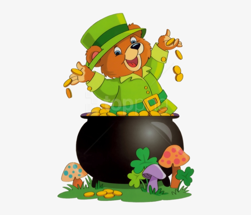 Free Png Download Saint Patrick Bear With Pot Of Gold - Saint Patrick's Day, transparent png download