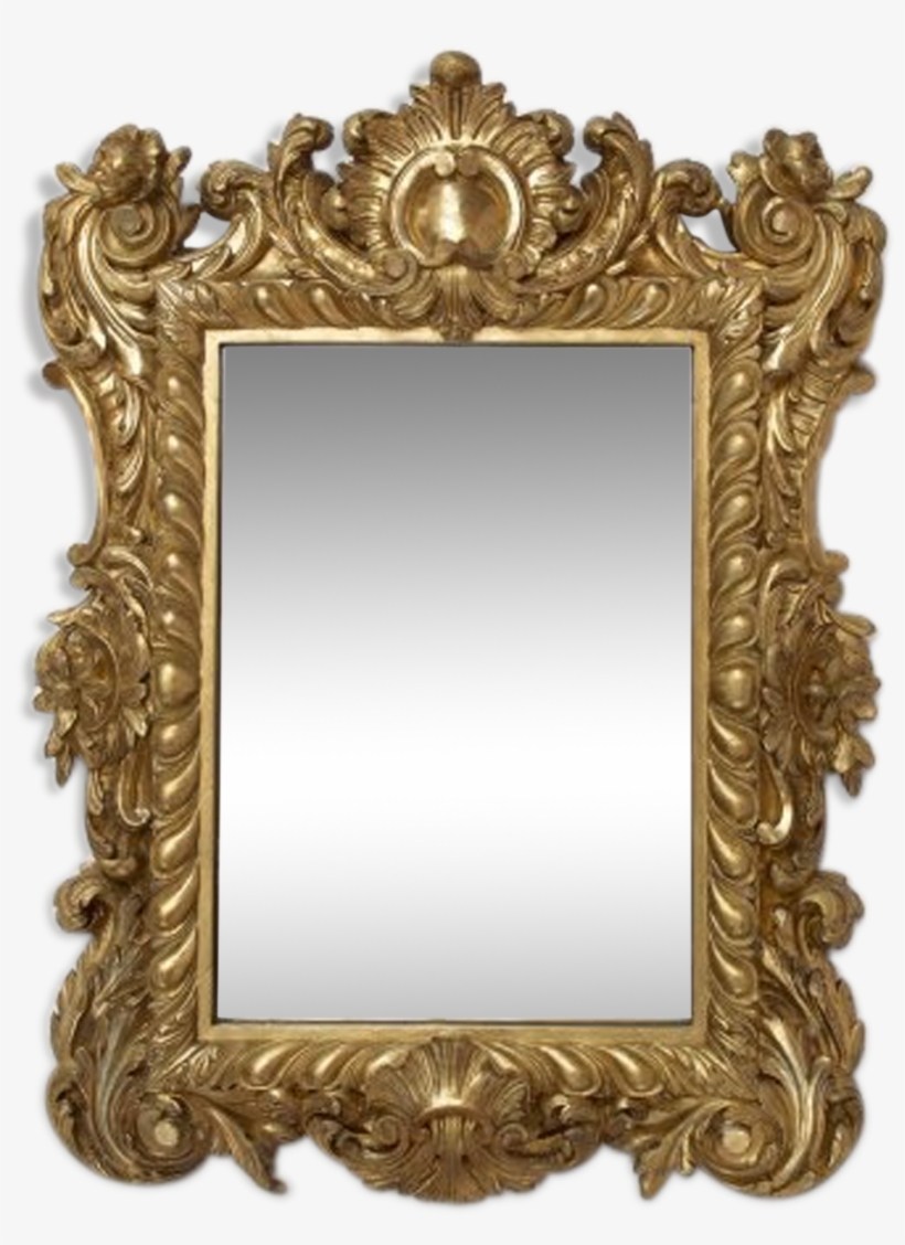 Mirror Wooden Gold Regency, About - Brass, transparent png download