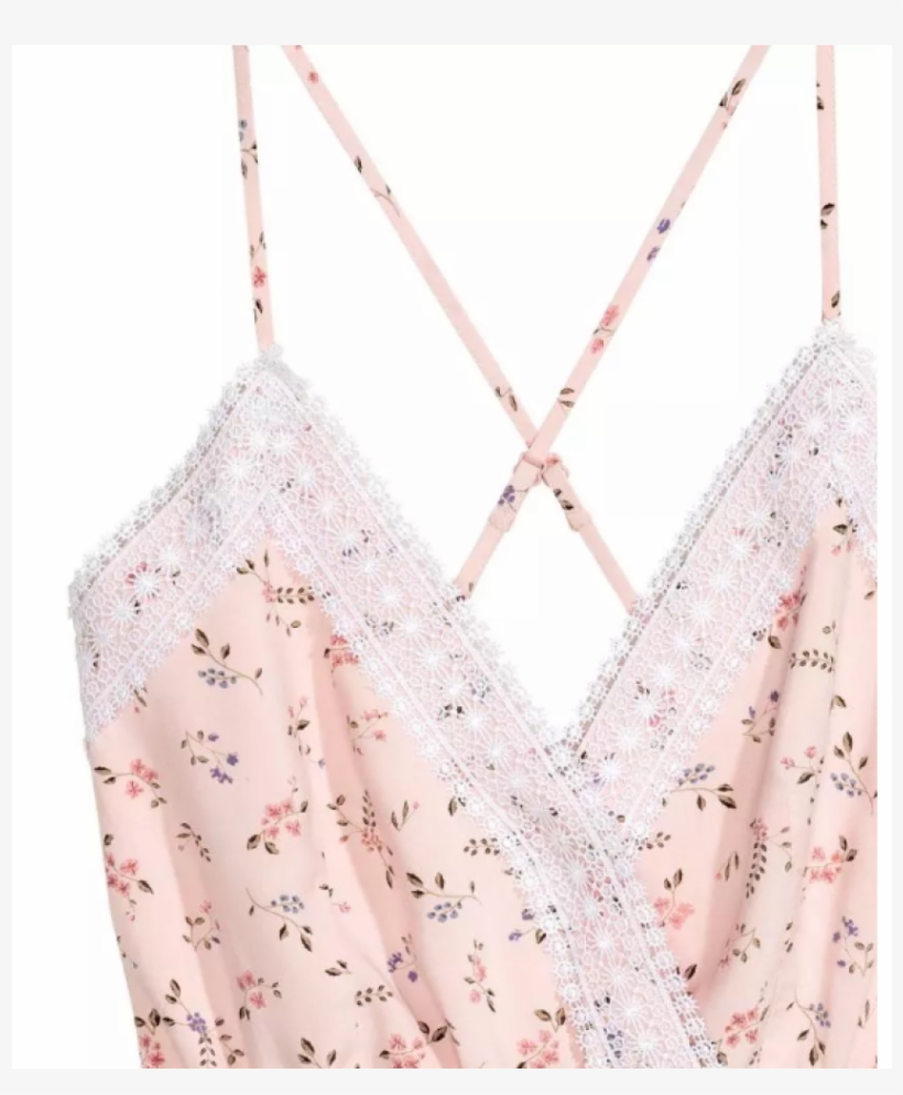 New Design Summer Jumpsuit With Lace Trim V Neckline - Pattern, transparent png download