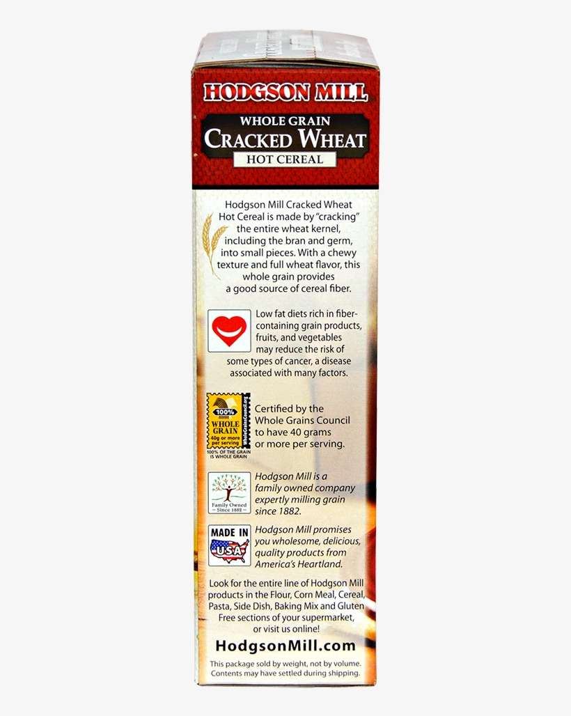 Cracked Wheat Cereal - Hodgson Mill Yeast Nutrition Facts, transparent png download
