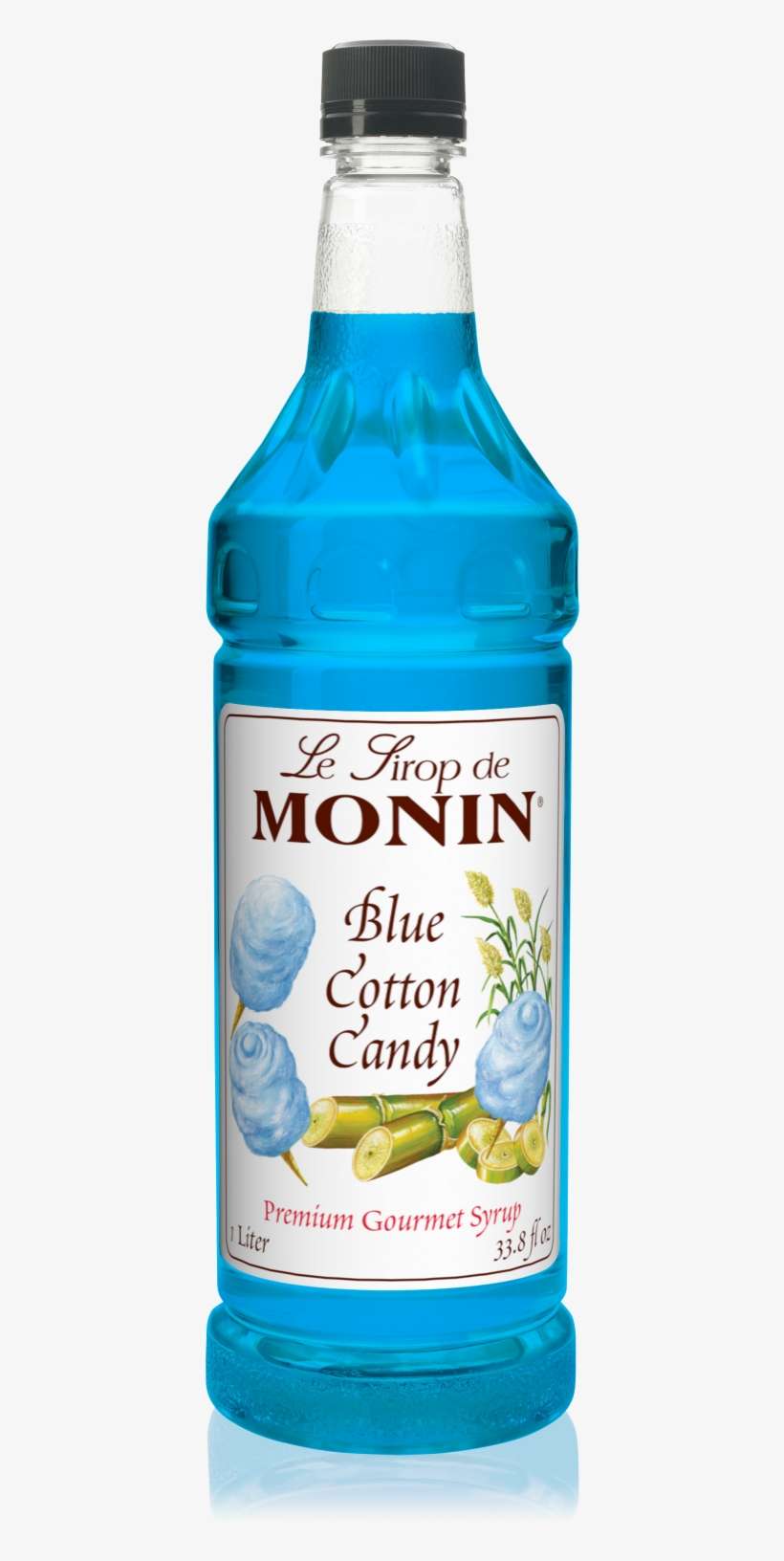 Blue Cotton Candy Syrup - Monin Blue Cotton Candy Syrup - 1 Liter, transparent png download