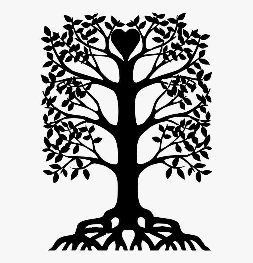 Medium Image - Tree Clipart With Roots And Heart, transparent png download