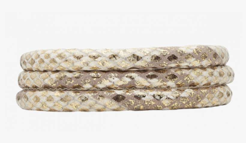Leather Bracelet With Gold Dust, Triple - Bracelet, transparent png download