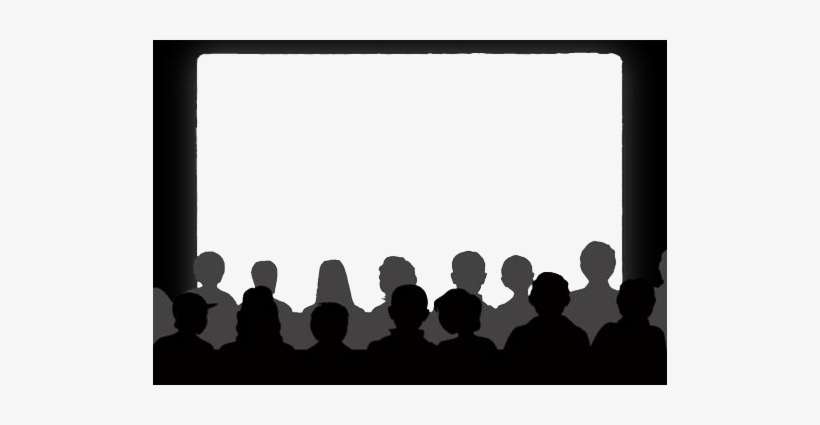 Cinema Theater Show Audience Silhouette Silhouettecinem - Audience Silhouette, transparent png download