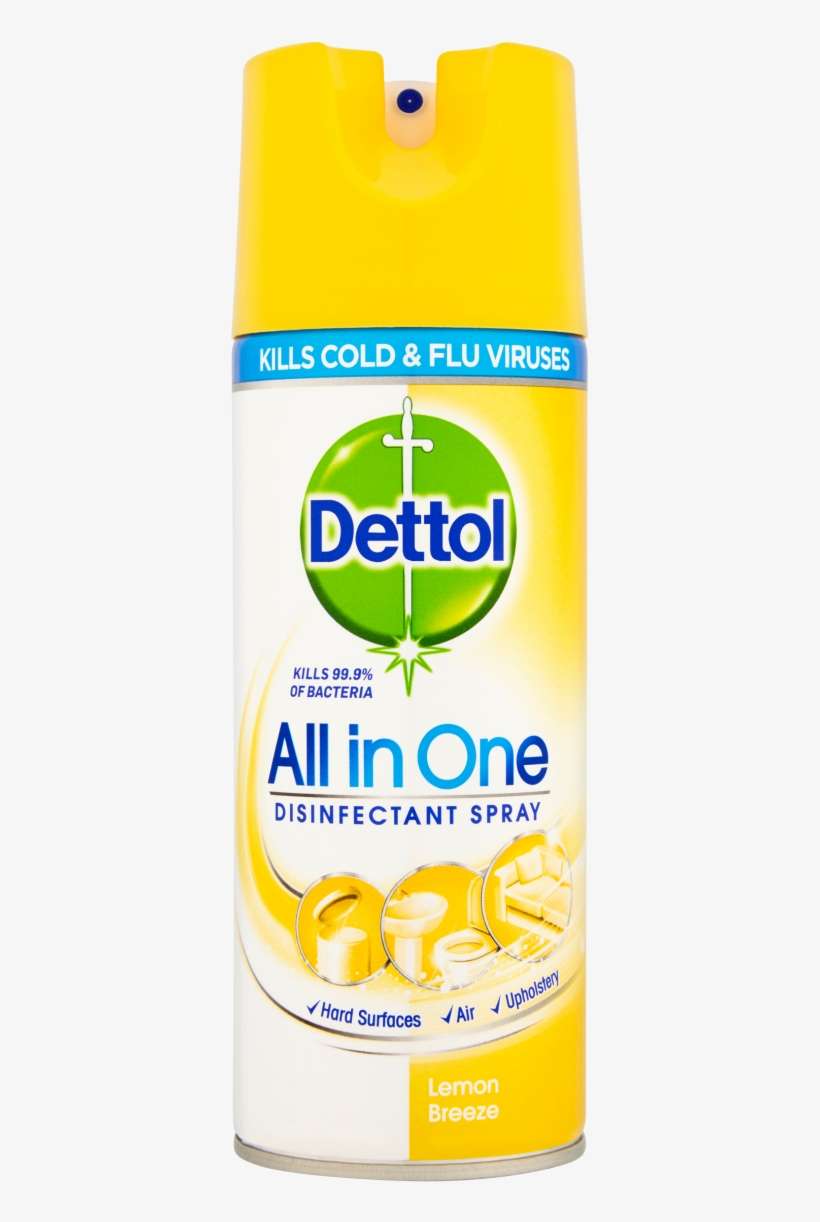 Dettol All In One Disinfectant Spray - Dettol Disinfectant Spray Lemon 400ml, transparent png download