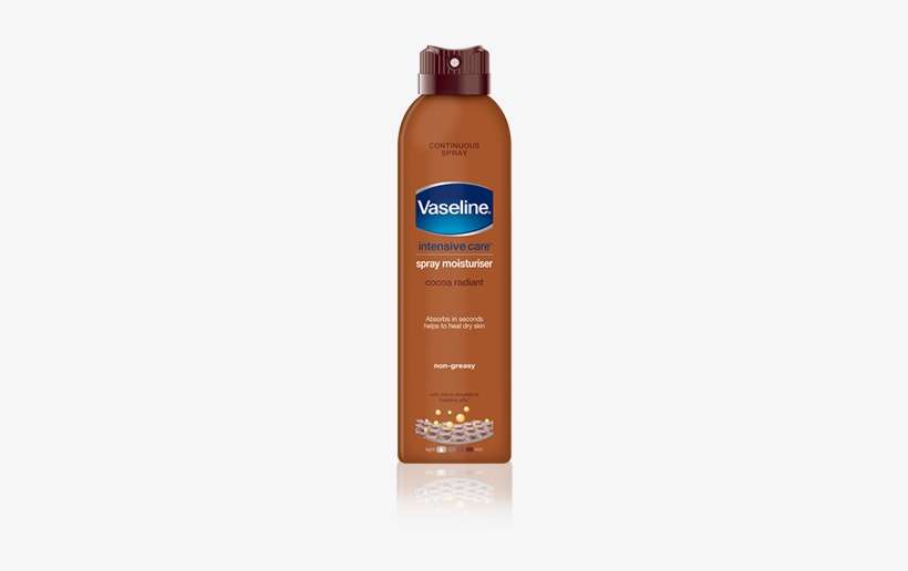 Buy Vaseline Spray & Go Cocoa Radiant - Vaseline Intensive Care Cocoa Spray Moisturiser 190ml, transparent png download