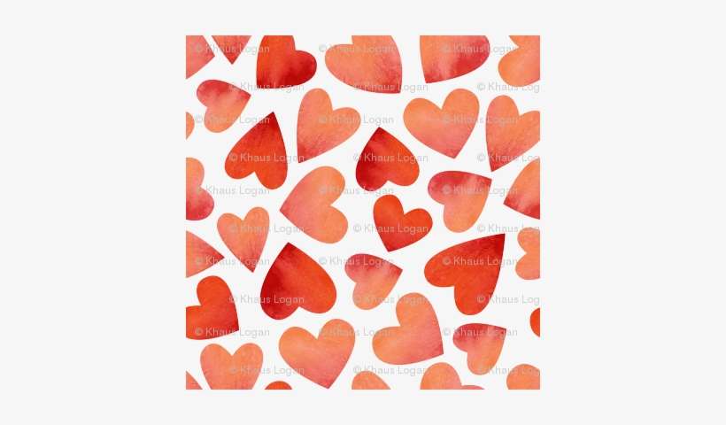 Valentines Day Watercolor Hearts - Liebe Ist Im Luft-muster Kissen, transparent png download